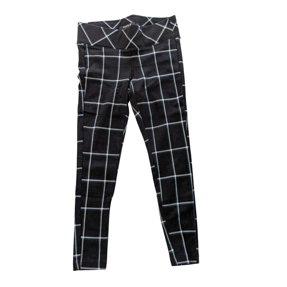 TORRID Pixie Black Plaid Leggings size 00 Plus (Fits US 10/M)